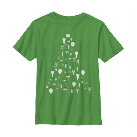 Boy s Star Wars Christmas Galactic Ornaments Graphic Tee Kelly Green X Small