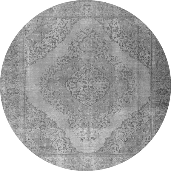 Ahgly Company Indoor Round Persian Gray Traditional Area Rugs, 5' Round