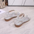 thumbnail image 4 of LEEy-World Chaussures pour Femmes Sandales Plates à Enfiler Décontractées avec Strass Sandales Ouvertes, 4 of 5
