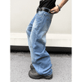 thumbnail image 5 of Mrmall Mens Baggy Loose Fit Jeans Wide Leg Long Jeans Vintage Y2K Hip Hop Denim Jeans Streetwear, 5 of 6