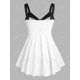 thumbnail image 2 of Tank Top de Talla Extra con Escote Pico de Dos Tonos Rosegal  Camisetas sin mangas de talla grande, 2 of 5