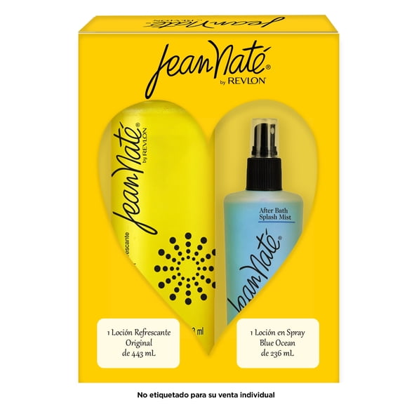 Estuche de loción refrescante Revlon Jean Nate Fragancia original 443 ml y blue ocean 236 ml