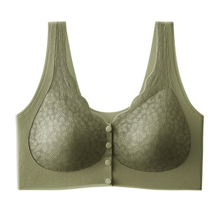 Black of Friday Deals!Clearance Staron Everyday Bras Women No Underwire Front Closure Bras Wireless Stretch Bras Comfortable Front Button Bra Seamless Bras