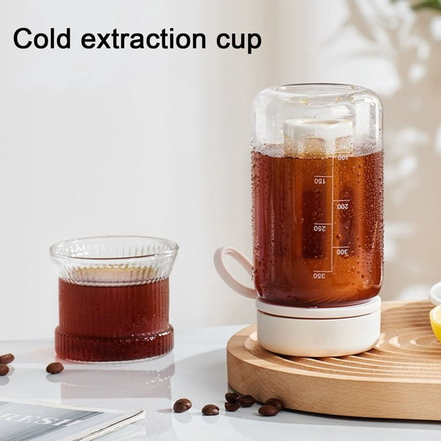 Lubelski 450/600ML Cold Brew Cup with Scale Filter Food Grade Large Capacity Portable Travel Tea Bottle Cold Brew Coffee Maker Jar