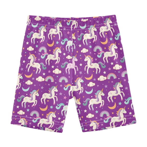 joogoo Unicorn Rainbow Clouds Girls Lined Shorts Bike Dance Bottoms 6T