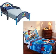 Disney Jake and the Neverland Pirates Toddler Bed w/Bedding Bundle
