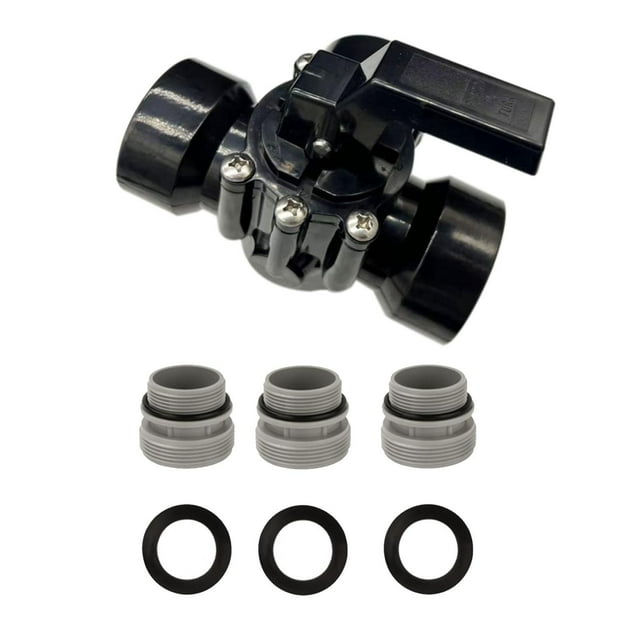 koolsoo 3 Way Diverter Valve Replacement Slip Valve for Garden Pond Pool Accessories Black