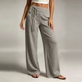 thumbnail image 4 of Tsesme Women’s Elastic Waist Faux Jeans Straight Leg Pull on Denim-like Pants, Loose Casual Trousers with Pockets, 4 of 6