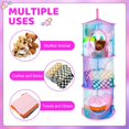 Hengguang 2 Pcs Hanging Mesh Storage Net, 3 Tier Compartments Foldable