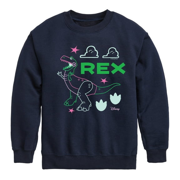 Toy Story - Neon Rex - Toddler & Youth Crewneck Fleece Sweatshirt