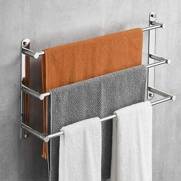 Towel H, 304 Less Steel Towel Rail Shelf 3 Rods, 40 Cm Mounted Bath Towel H, Towel Rails For Bath Kit Toilet