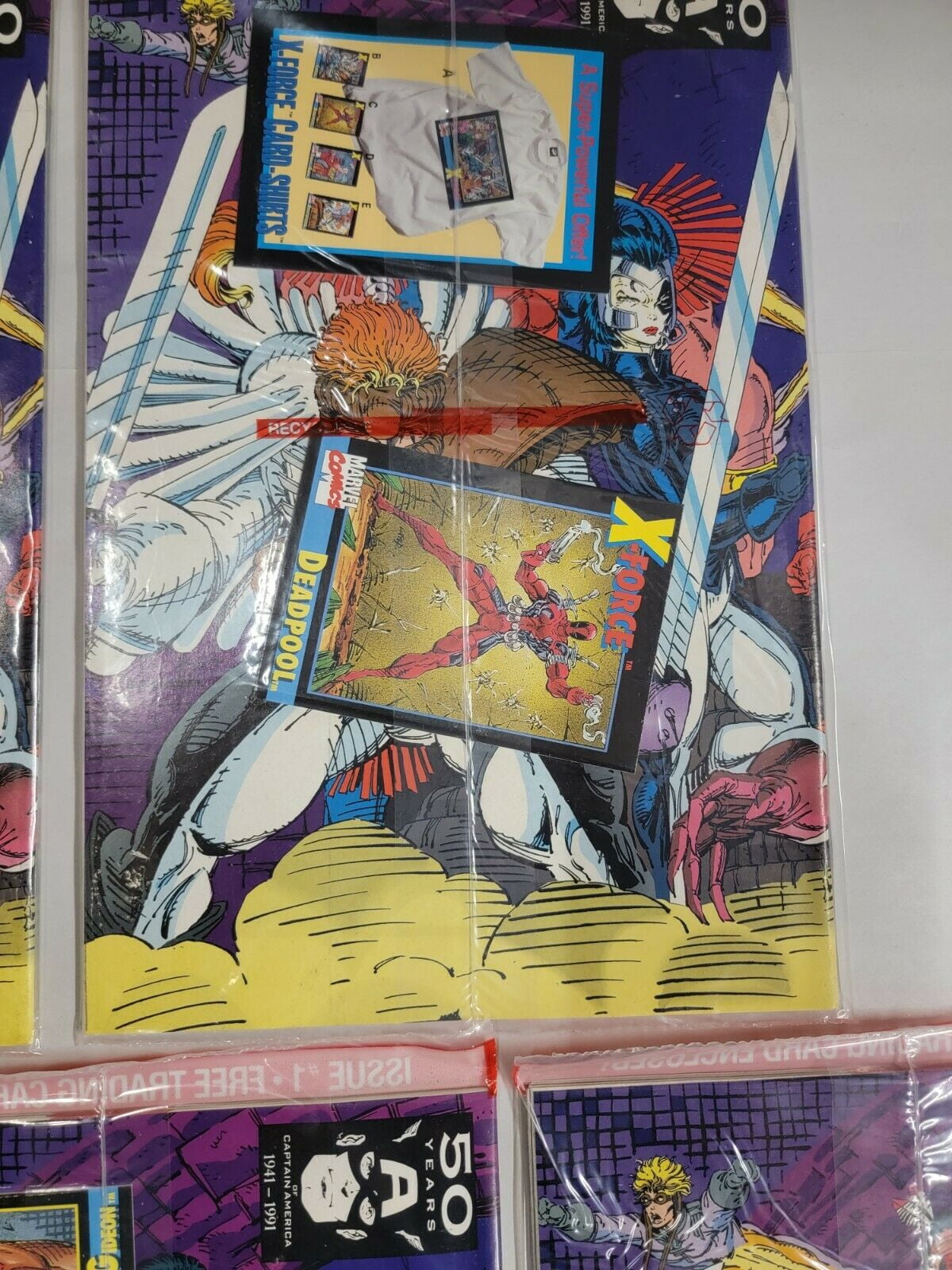 Lot of 5 Collector's Edition Marvel X-FORCE #1 Comic Books with 5 different  (including Deadpool) Trading Cards - Walmart.com
