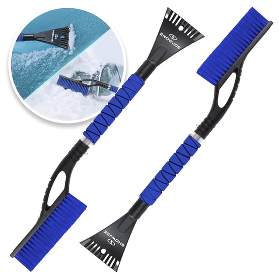 Snow Joe 2 Pack 27" Jumbo Multi-Purpose Ice Scraper & Extendable Snow Brush, SJEG-SB27X2