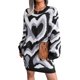 thumbnail image 4 of SAYOO Vestido de suéter para mujer, vestido de primavera de punto con cuello redondo y manga larga con corazón de amor en capas, prendas de punto in otoño/invierno para mujer de una pieza SAYOO moda, 4 of 7