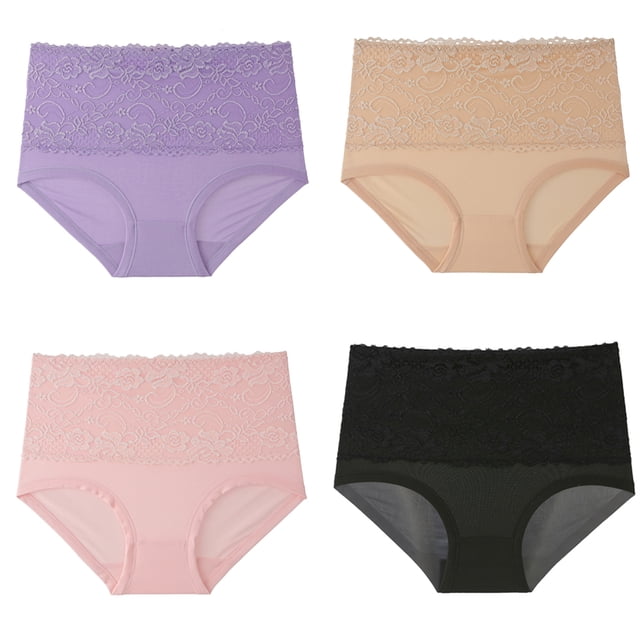 Calzoncillos de encaje gordo para niña, cintura alta y ropa interior de gran tamaño Zhivalor BST2000896-4
