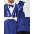 thumbnail image 6 of NOMADIC NOOK Men's Shiny Disco Sequin Suit Waistcoat Set with Bow Tie 2 Packs, 6 of 6