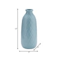 thumbnail image 3 of Ceramic Vase with Plaid Textured Pattern for Living Room Decor and Home Accent - Decorative Flower Vase for Room, Bedroom or Office Display - Elevate House and Table Decor Styling - 12", Blue, 3 of 11