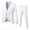 White, variant on Men’s Suit Slim 3 Piece Suit Business Wedding Party Jacket Vest & Pants Coat Formal Shirt Business Blue