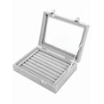 thumbnail image 1 of Caja De Joyería Xtellar Pulseras Anillos Portátil Organizador Joyas Color Gris, 1 of 5