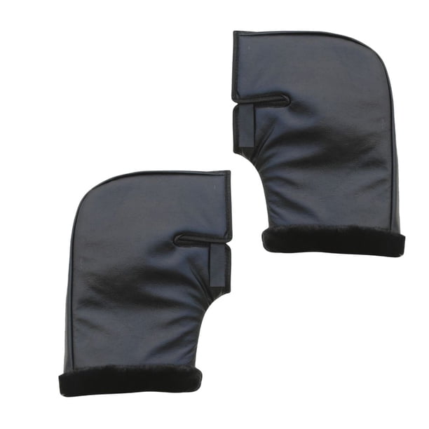 Riwesomey 1 par de guantes universales de cuero para patinete, impermeables, a prueba de viento, para invierno, para motocicleta, suministro de manoplas Accesorios para motos Negro Gran Abertura Riwesomey VI017785-01