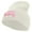 White, variant on Easter Mama Bunny Quotes Embroidered 8 inch Acrylic Short Beanie - Black OSFM