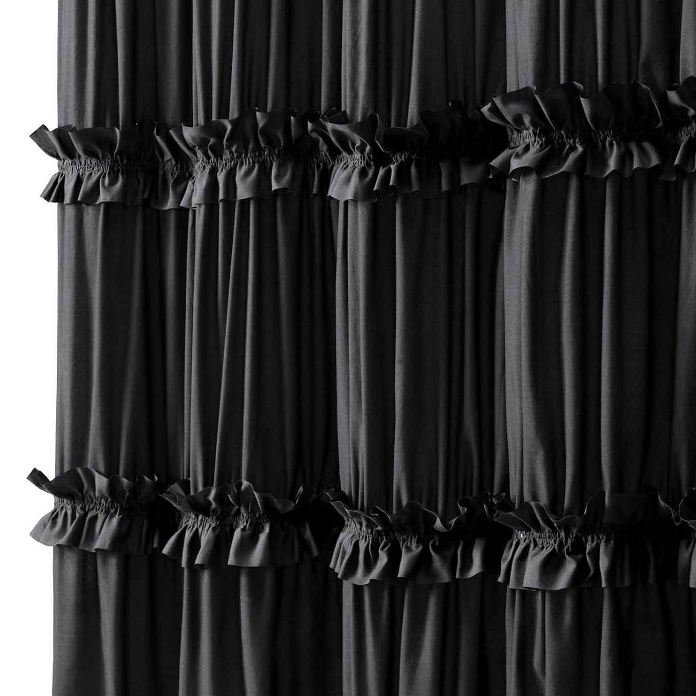 Psoiuetr Vintage Shower Curtain Boho Farmhouse Shower Curtain for Bathroom Black 72" L x 72" W