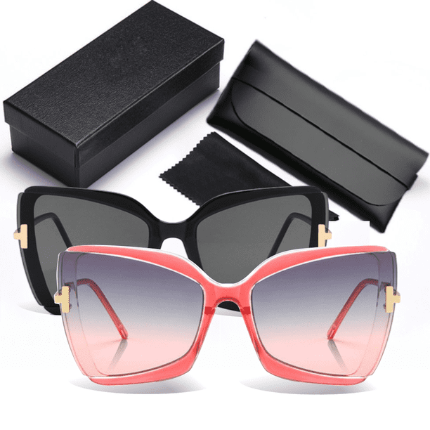 2-pack Trendy Square sunglasses  Ginsiom 2 Packs Trendy Square Sunglasses for Women Outdoor  main image 4