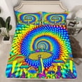 thumbnail image 2 of Feelyou Jungle Mushroom Plant Queen Sheet Sets, Boho Swirl Spiral Bed Set, 4-Piece, 2 of 7