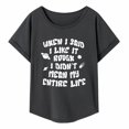 thumbnail image 4 of Camiseta para mujer con cuello redondo, ropa transpirable, cómoda camiseta básica para viajes a la calle y a la playa XL, 4 of 8