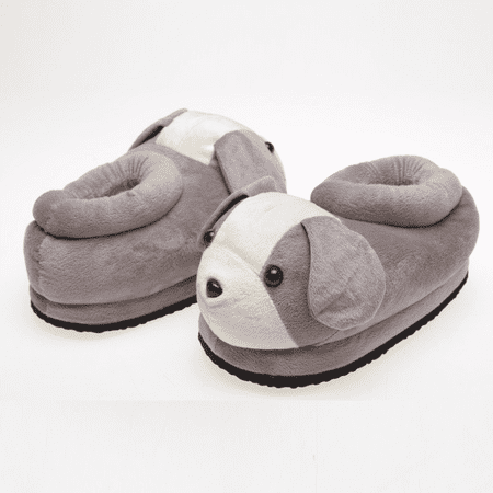 

JUSTUP Women s Fluffy Animal Slippers Novelty Dog Slippers for Women and Men（8-9.5）