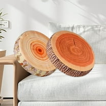 Apmemiss Clearance Round Woods Stump Shaped Decorative Throw Pillow Creative Woods Chair Seat Cushion Stump Plush Pillow for Home Office Bedroom and Car Style Decoration