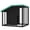 Black, variant on Extra Large Outdoor Wooden Dog House, Heavy Duty Dog Kennel with Weatherproof Asphalt Roof and Iron Mesh, Spacious Outside Pet Shelter for Large Dog