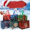 thumbnail image 4 of Moyic Bolso llamativo del caramelo de la Navidad de los patrones con las bolsas del regalo de la manija para el bolso de la manija del bolso Kits de decoración para fiestas A5, 4 of 6