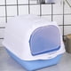 thumbnail image 5 of Caja de arena con capucha de lados altos, orinal cerrado, caja de arena con inodoro, orinal, caja de arena profunda con puerta, caja de arena para mas , Azul Salvador Bandeja de arena para gatos, 5 of 6