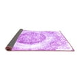 thumbnail image 2 of Ahgly Company Indoor Round Abstract Purple Contemporary Area Rugs, 3' Round, 2 of 4