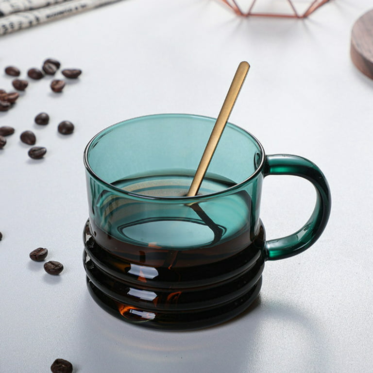 Transparent Double Bottom Glass Coffee Mug Heat Resistant Tea Wine Cup New  Gift