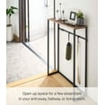 thumbnail image 5 of Yamazaki Home Modern Slim Console Table, Slim Narrow Accent Table For Entryway Or Living Room, Metal And Wood Skinny Hallway Or Sofa Table, Steel, 5 of 8