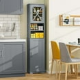 thumbnail image 4 of Costway 67" Tall Bathroom Cabinet Freestanding Storage Cabinet with 5 Adjustable Shelves Gray, 4 of 10