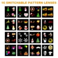 thumbnail image 3 of TOPCHANCES Christmas Lights Projector,Waterproof IP65 Indoor Outdoor LED Projector, 16 Slides Holiday Light Party Garden House Apartment Kids Room Night Light (16 Pattern), 3 of 8
