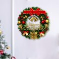 thumbnail image 3 of Artificial Christmas Wreath Realistic 40cm Decorative Garland Front Door Wreath, 3 of 9
