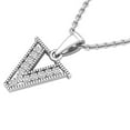thumbnail image 3 of Dazzlingrock Collection 0.10 Carat (ctw) Round Diamond Fancy Letter 'V' Initial Pendant 1/10 CT, 18K White Gold, 3 of 6
