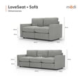 thumbnail image 2 of Set 2 piezas Adapti Sofá Seccional Modular y Loveseat | Gris Niebla, 2 of 9