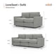 thumbnail image 2 of Set 2 piezas Adapti Sofá Seccional Modular y Loveseat | Gris Niebla, 2 of 9
