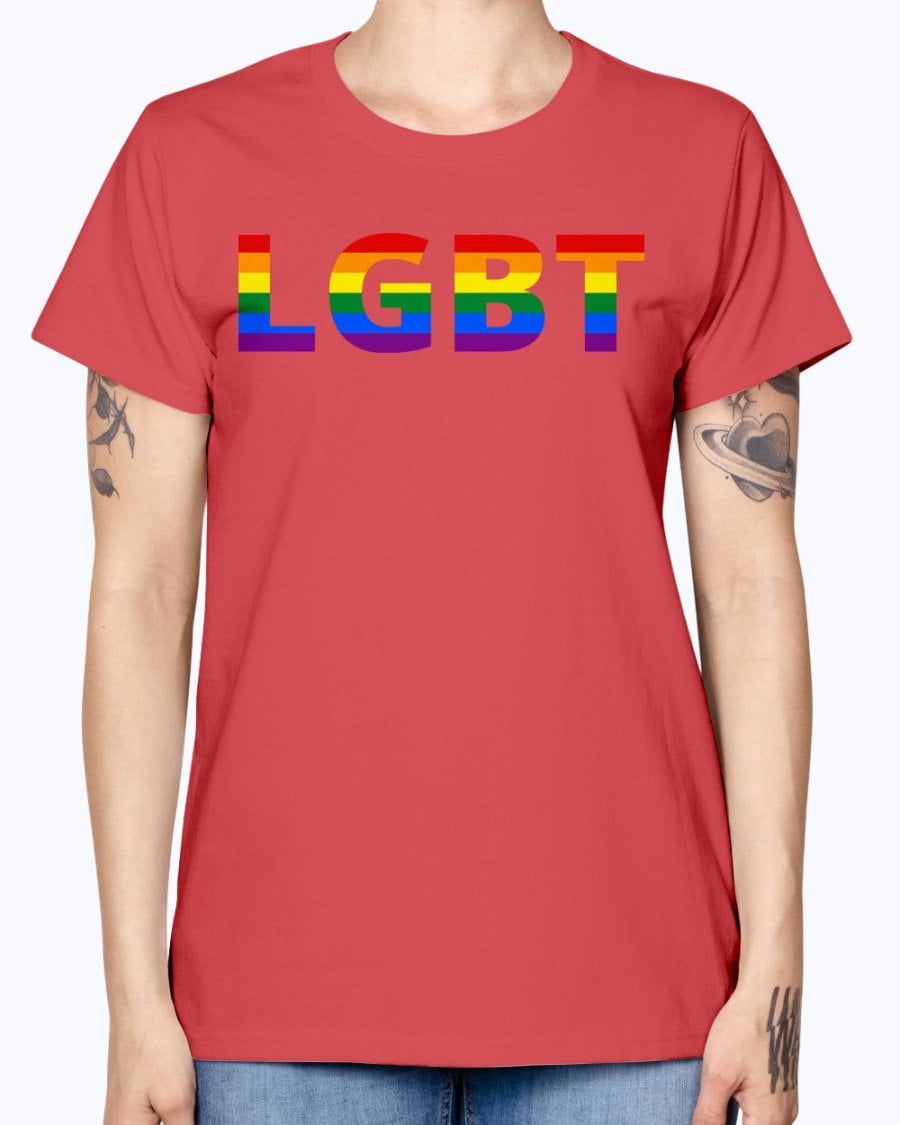 Wedding Goodies Rainbow LGBT lettering LGBTQ Missy TShirt