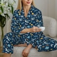 thumbnail image 6 of Lsque Sea Turtle Pattern Long Sleeve Pajama Set for Women - Soft 2-Piece Sleepwear and Loungewear Set with Pockets, Comfy Nightwear-Large, 6 of 7