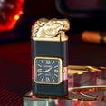 thumbnail image 2 of YoaNJYGR Cithway Windproof Dual-Flame Vintage Watch Lighter, 2025 New Personalized Creative Dual Flame Vintage Adjustable Refillable Lighters with Portable Size for Men Friends Gifts Grey, 2 of 5