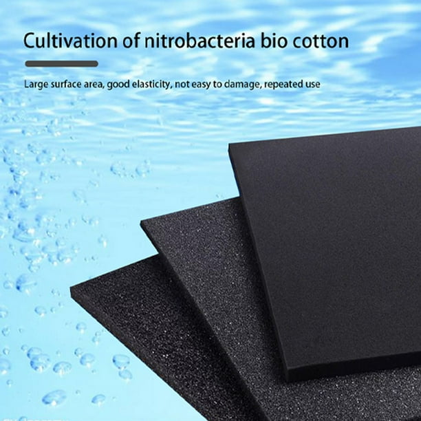 Methold Filtro de algodón bioquímico para acuario, esponja de espuma para pecera, filtro de agua, accesorios para acuario, 2 uds. Filtros de acuario