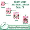 thumbnail image 4 of Wegreeco Pack of 3 Reusable Dog Diapers Female, Washable Premium Female Doggie Diapers, Super-Absorbent Dog Wraps, Medium, Floral, 4 of 6
