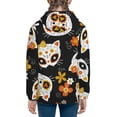 thumbnail image 4 of Kll Unisex Kids Boys Girls Hooded Pocket Pullover Hoodies-Cat Skulls And Flowers, 4 of 9