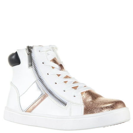 

KIDPIK Girls Trendy High Top Laceup Sneaker Size: 7 Toddler - 6 Youth